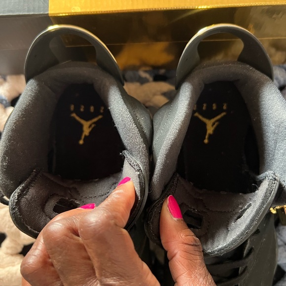 Nike Air Jordan 6 Retro DMP Mens 8 Black/Metallic Gold/Black - Picture 4 of 8